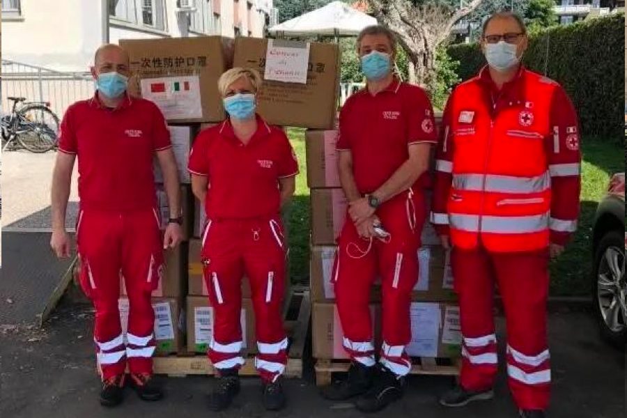 Quanzhou city of China donates 100,000 surgical masks to Bergamo in Italy