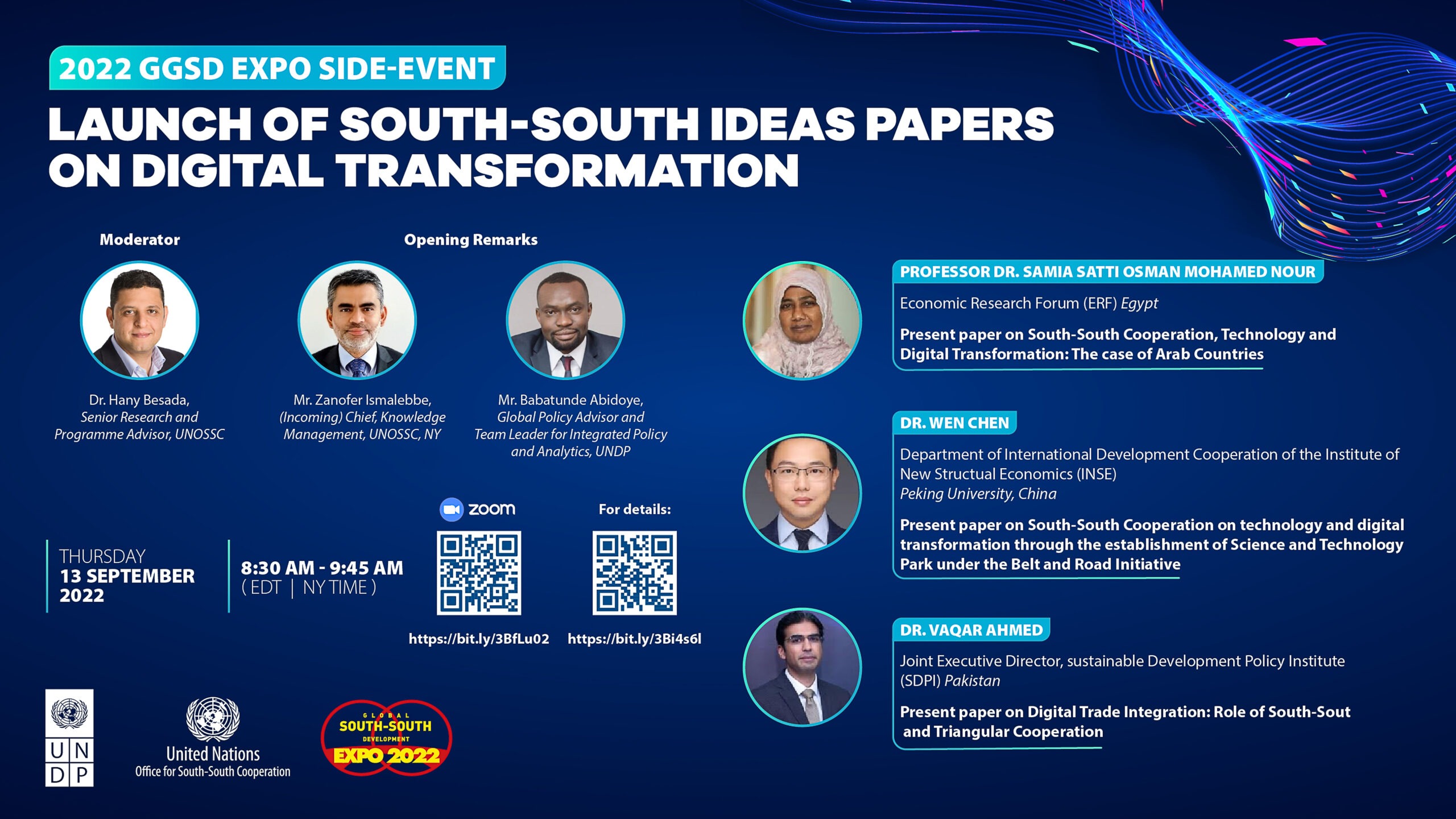 2022 GSSD Expo Side-event (Virtual) Launch of South-South Ideas Paper on Digital Transformation, 13 September 2022