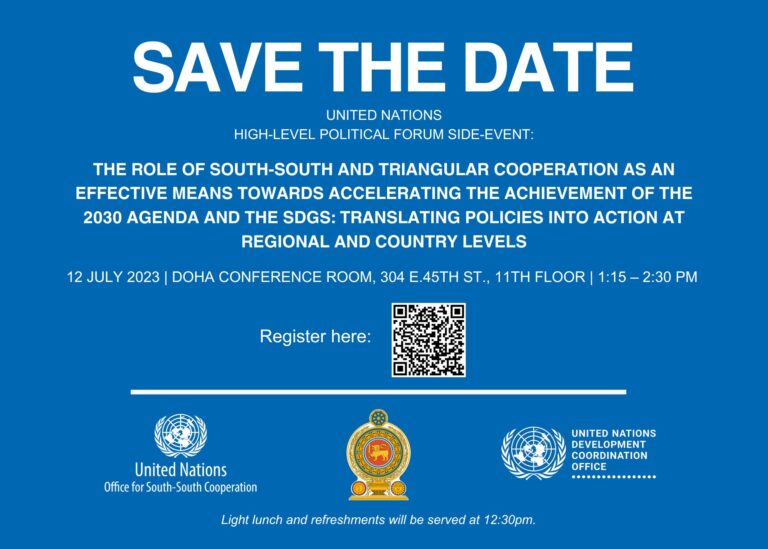 HLPF Side Event: The Role of South-South and Triangular Cooperation as ...