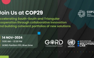 Accelerating South-South and Triangular Cooperation through collaborative innovation and building coherent portfolios of new solutions: UNOSSC South-South and Triangular Cooperation Solutions Lab