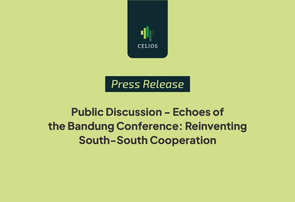 Press Release: Public Discussion – Echoes of the Bandung Conference: Reinventing South-South Cooperation