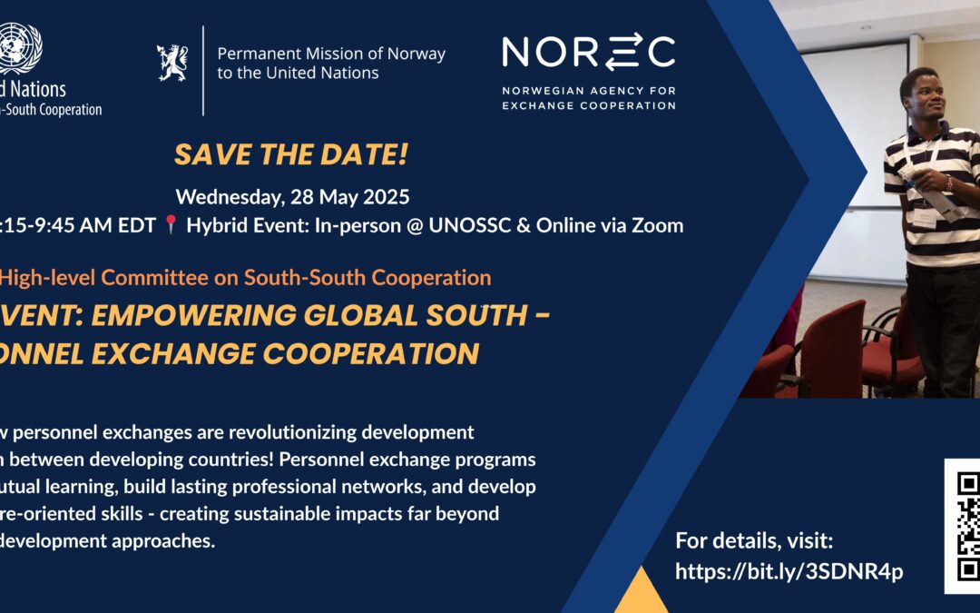 Save the Date: HLC on SSC Side-event on Empowering Global South – Personnel Exchange Cooperation